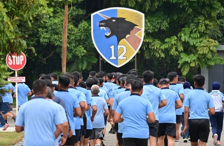 Jaga Keseimbangan Rohani dan Fisik Lanud RSN Gelar Binsik Rutin Rabu Siang