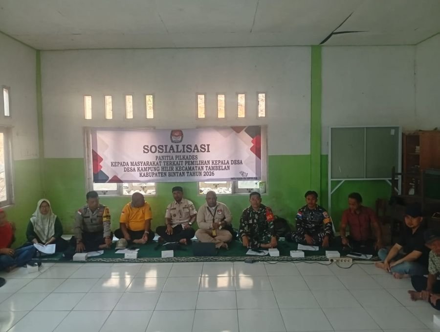 Jaga Kondusifitas, Babinsa Hadiri Sosialisasi Pilkades Kampung Hilir