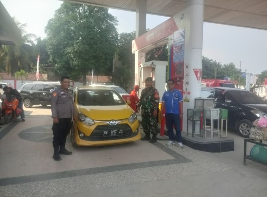 Koramil 16/Tapung dan Polsek Patroli Obyek Vital, Jaga Keamanan Wilayah