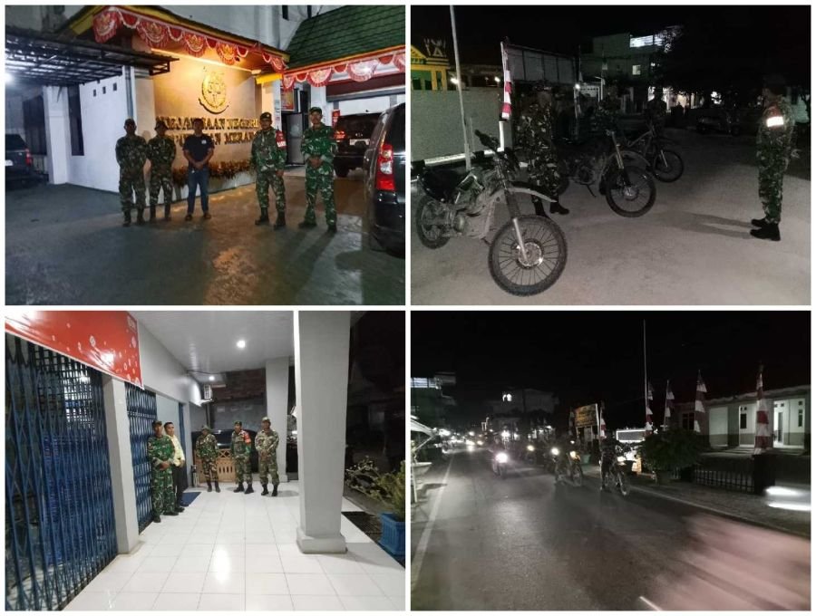 JAGA KONDUSIFITAS WILAYAH, KORAMIL 02 TEBING TINGGI PATROLI OBJEK VITAL DI SELATPANJANG