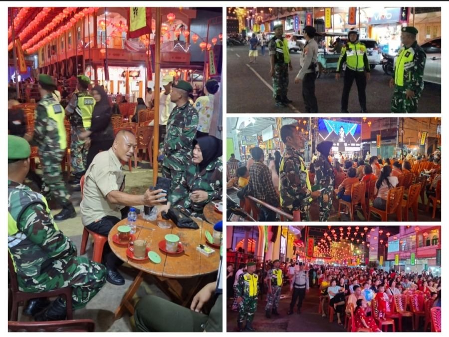 Jaga Kondusivitas Festival Budaya, Koramil 01/Bangko Amankan Malam Hiburan Bakar Tongkang