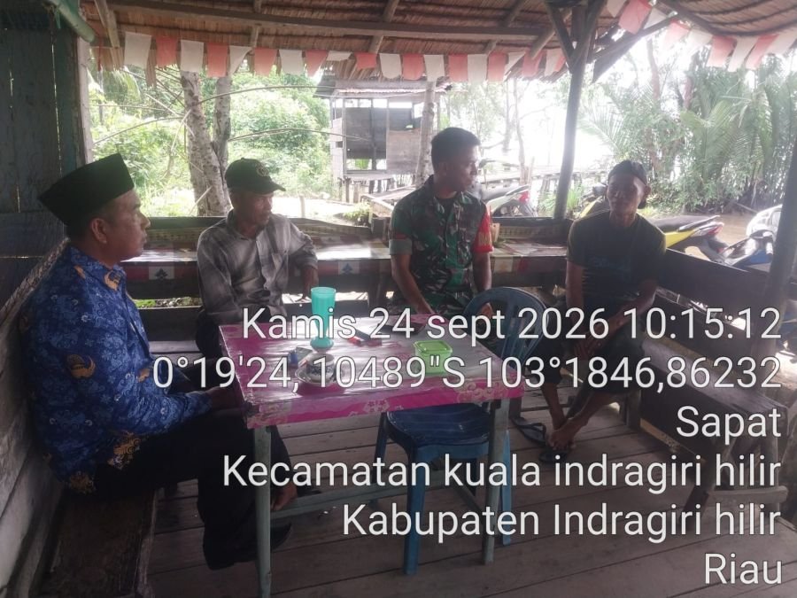 Jaga Persatuan dan Kesatuan, Babinsa 04/Kuindra Pratu J Sembiring Rutin Komsos di Sapat