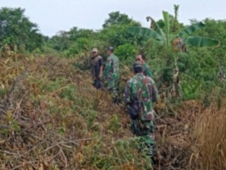 Jaga Rohil dari Api, Babinsa Koramil 01/Bangko Pantau Ketat Area Rawan Karhutla
