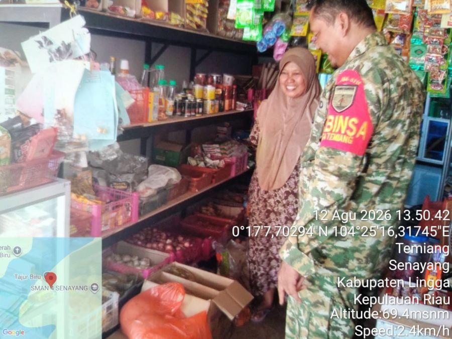 Jaga Stabilitas Ekonomi Wilayah, Babinsa Tajur Biru Rutin Pantau Harga dan Ketersediaan Sembako