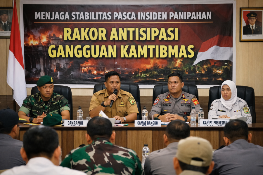 Jaga Stabilitas Pasca Insiden Panipahan, Upika Bangko Gelar Rakor Antisipasi Gangguan Kamtibmas