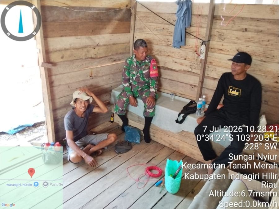 Jalin Kedekatan Dengan Warga, Babinsa Koramil 02/TM Laksanakan Komduk di Desa Selat Nama