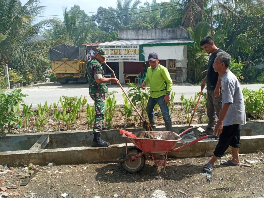Jalin Kemitraan, Babinsa Koramil 07/Kampar Kembali Goro Bersama Warga Binaan