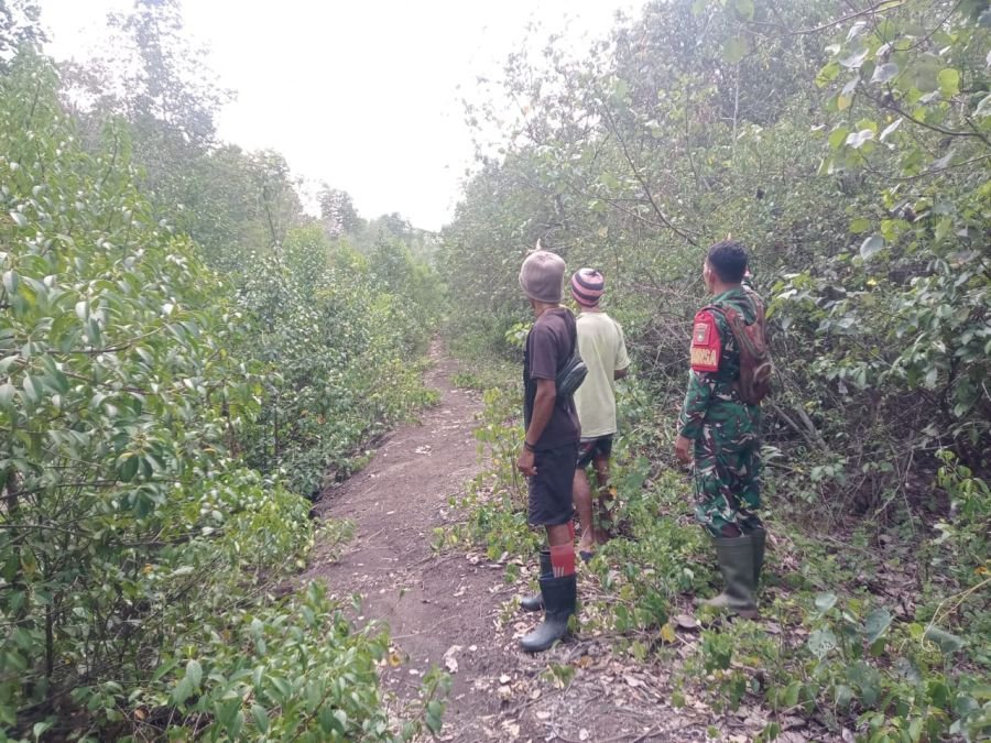 Jangan Beri Ruang Api! Babinsa Koramil 02/Tebing Tinggi Perkuat Patroli Karhutla