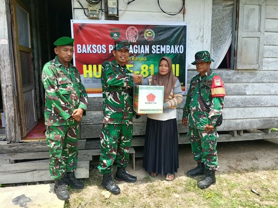 Jelang HUT ke-81 TNI, Koramil 04/Rupat Hadir Berbagi