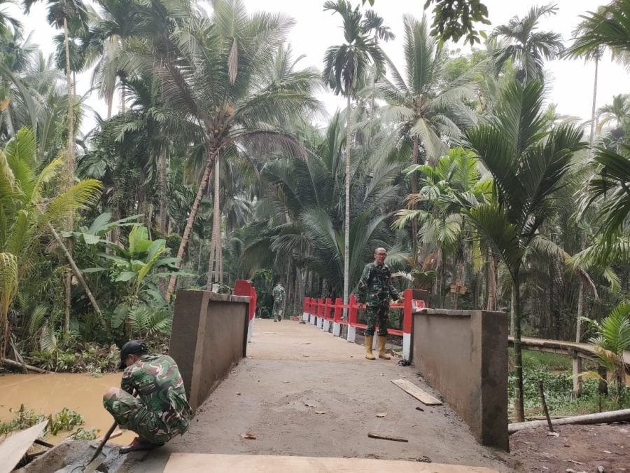 Jembatan Beton Sungai Gantang Hampir Rampung, Oprit Tuntas 100 Persen