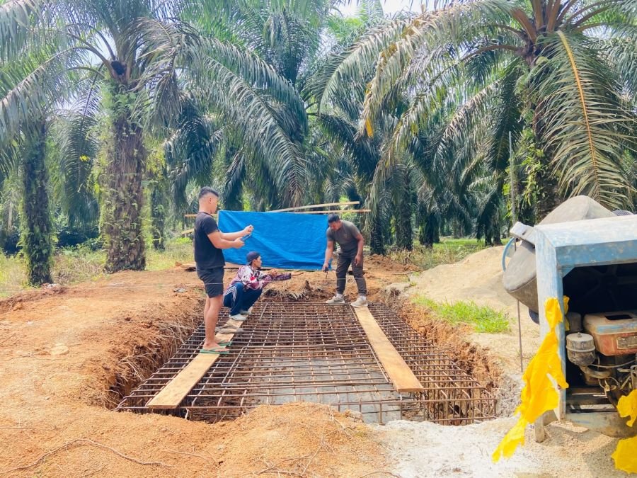Jembatan Gantung Garuda Tahap V Mulai Digarap di Talang Pring Jaya