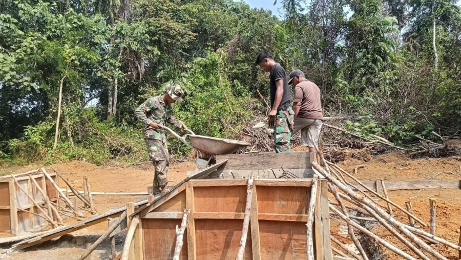 Jembatan Gantung Talang Perigi Masuki Tahap Pengecoran Abutmen