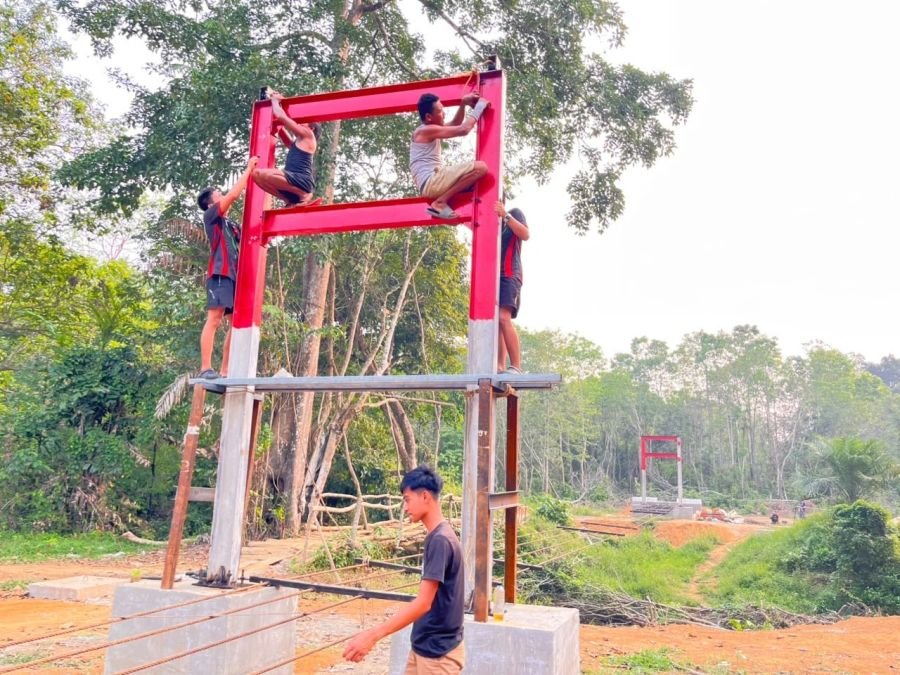 Jembatan Gantung Talang Perigi Terus Dibangun, Akses Masyarakat Jadi Harapan