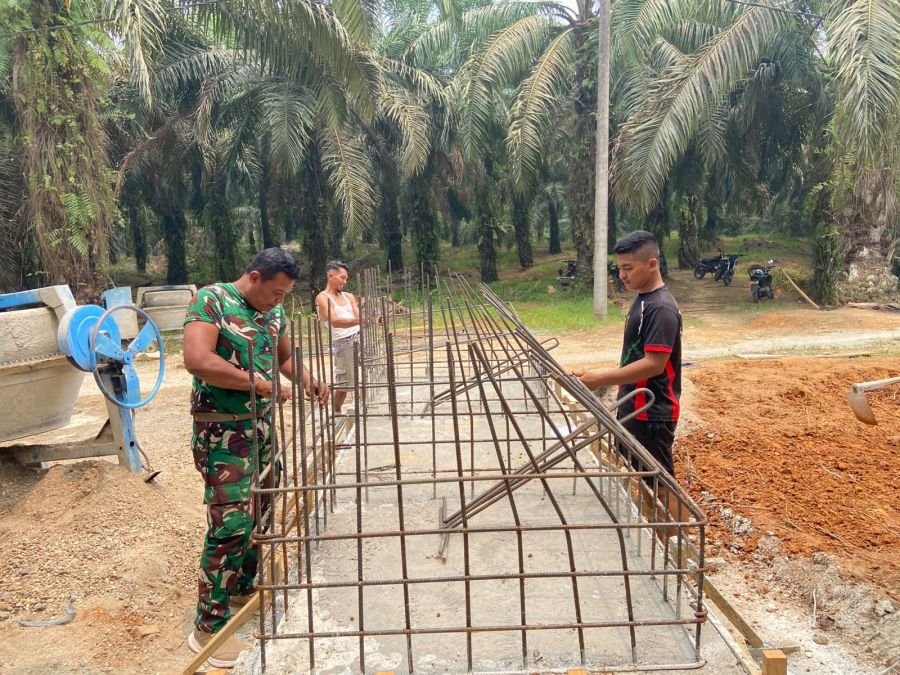 Jembatan Gantung Talang Pring Jaya Dikebut, Fondasi Penghubung Mulai Diperkuat
