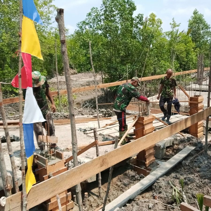 Jembatan Garuda Semukut Terus Berprogres, Pengecoran Tiang Mulai Dikerjakan