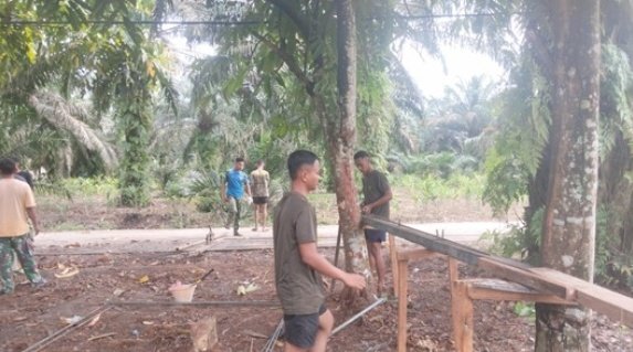 Jembatan Garuda untuk Negeri, Kodim 0301/Pekanbaru Terus Lanjutkan Pembangunan