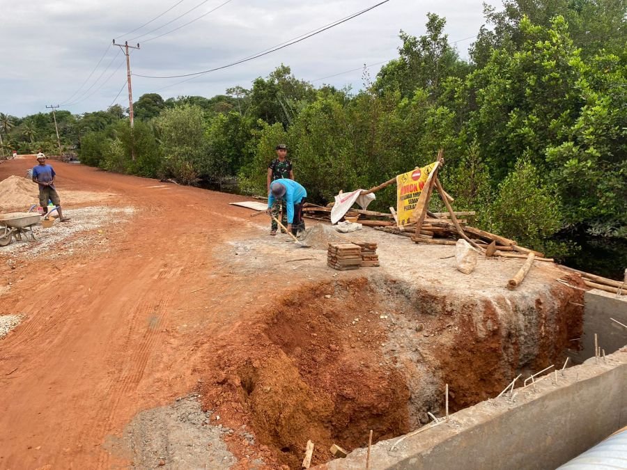 Jembatan Sungai Mata II Masuki Tahap Pemasangan Plat ARMCO