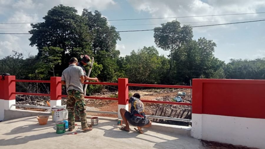 Jembatan Sungai Mata III Masuki Tahap Finishing Pengecatan