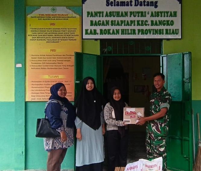 Jumat Berkah, Kodim 0321/Rohil Salurkan Bantuan untuk Anak Panti