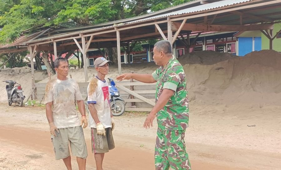 Kampung Pancasila Jadi Ruang Memperkuat Persatuan, Peltu Suyatno Gelar Komsos di Teluk Belitung