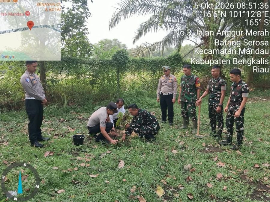 KAPOLSEK MANDAU DAN ANGGOTA SILATURAHMI KE KORAMIL 03/MANDAU, UCAPKAN SELAMAT HUT TNI KE-81