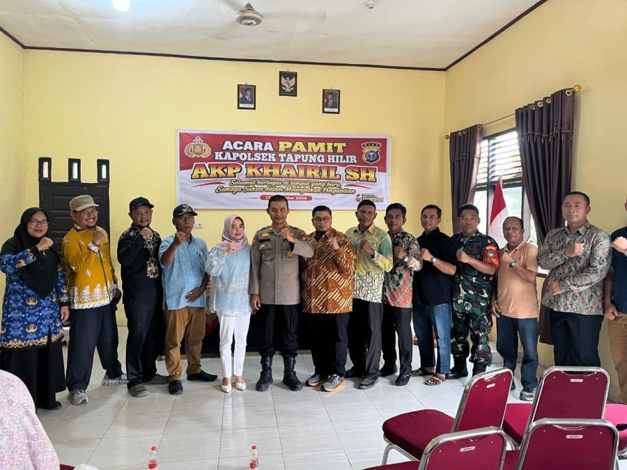 Kapolsek Tapung Hilir Ijin Pamit Kepada Upika dan Masyarakat Tapung Hilir
