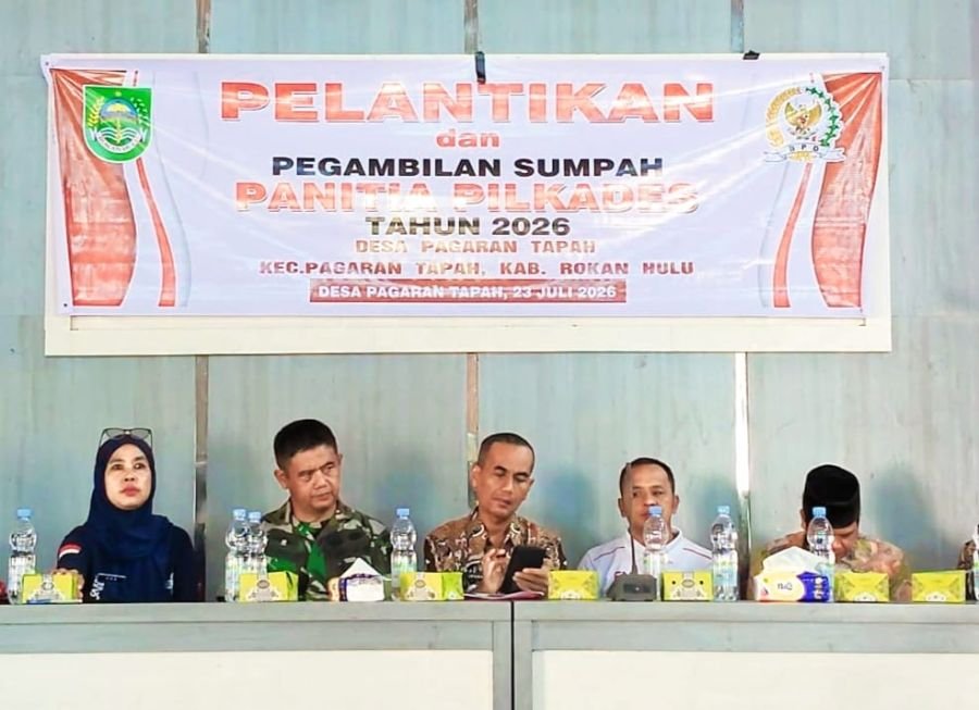 Kapten Inf Devi Khairul Edward Hadiri Pelantikan dan Pengambilan Sumpah Jabatan Kepala Desa