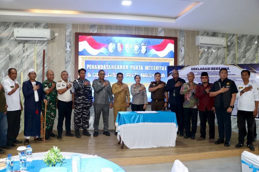 Kapten Inf Kamdi Hadiri Pengungkapan 800 Kg Ketamin, THM Kepri Deklarasi Antinarkoba