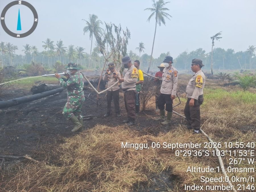Karhutla di Simpang Tiga Enok Berhasil Dipadamkan 100%