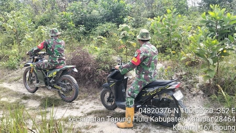 Karhutla Mengintai, Koramil 16/Tapung Perkuat Patroli dan Deteksi Titik Api