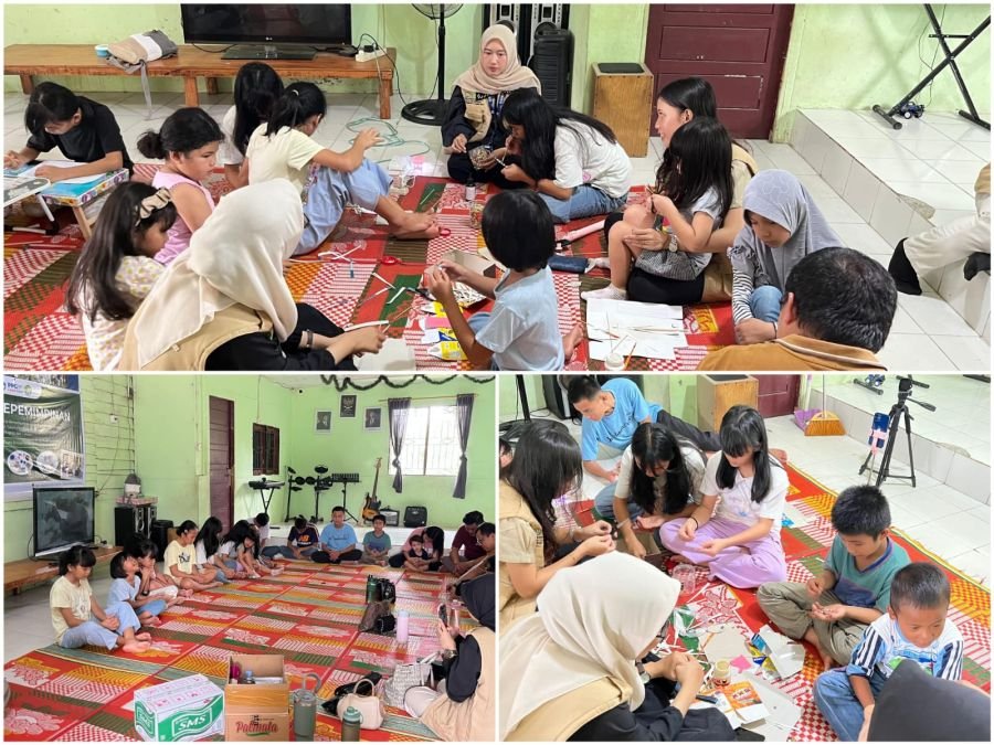 Karsa Kriya Kreatif, Mahasiswa PPG Universitas Riau Ajak Anak Panti Asuhan Olah Limbah Menjadi Karya
