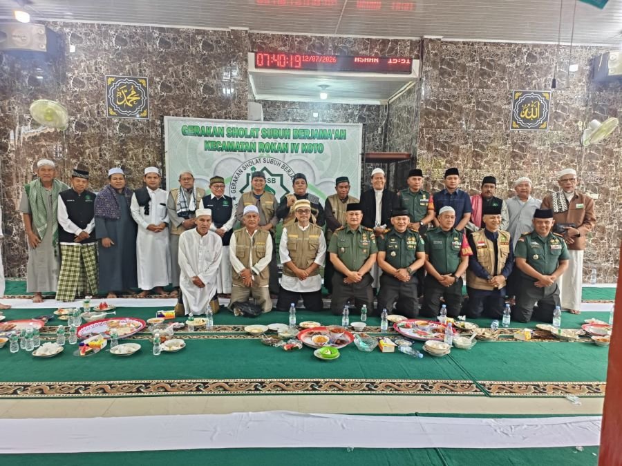 Kasdam TT/XIX Brigjen TNI Rudi Hermawan SE.M.M Hadiri Kegiatan Gerakan Sholat Subuh Berjamaah (GSSB)