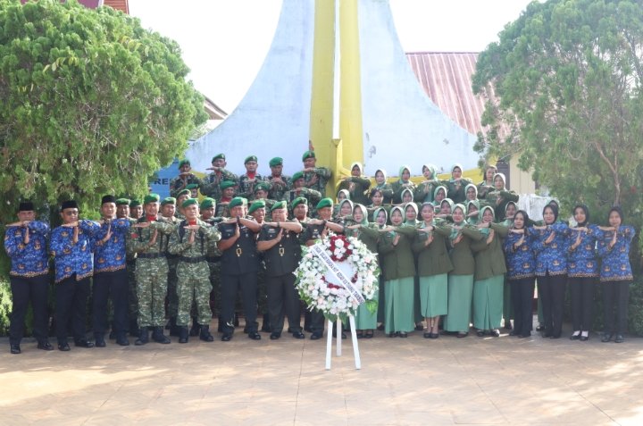 Kasdim 0303/Bengkalis Pimpin Ziarah Rombongan, Kenang Jasa Para Pahlawan di HUT Ke-1 Kodam XIX/TT