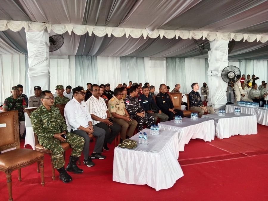 Kasdim 0317/TBK Hadiri Pelepasan UBA Jacket Proyek Energi Nasional