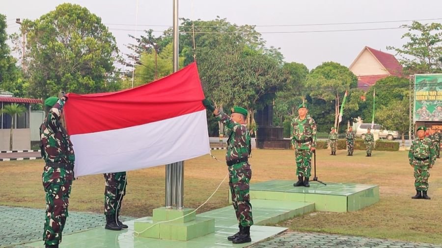 Kasdim 0317/TBK Tegaskan Disiplin Prajurit Dimulai dari Upacara