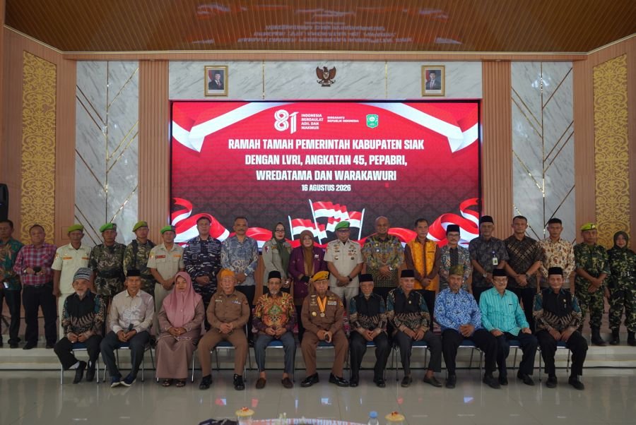Kasdim 0322/Siak Hadiri Ramah Tamah Pemkab Siak Bersama Veteran dan Purnawirawan Kabupaten Siak.