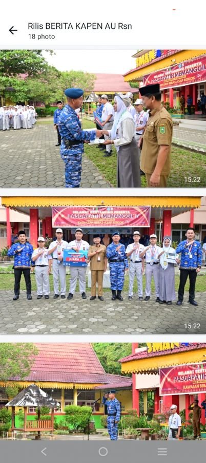 Kasi Binjaskemil Lanud Roesmin Nurjadin Motivasi Siswa SMAN 4 Pekanbaru