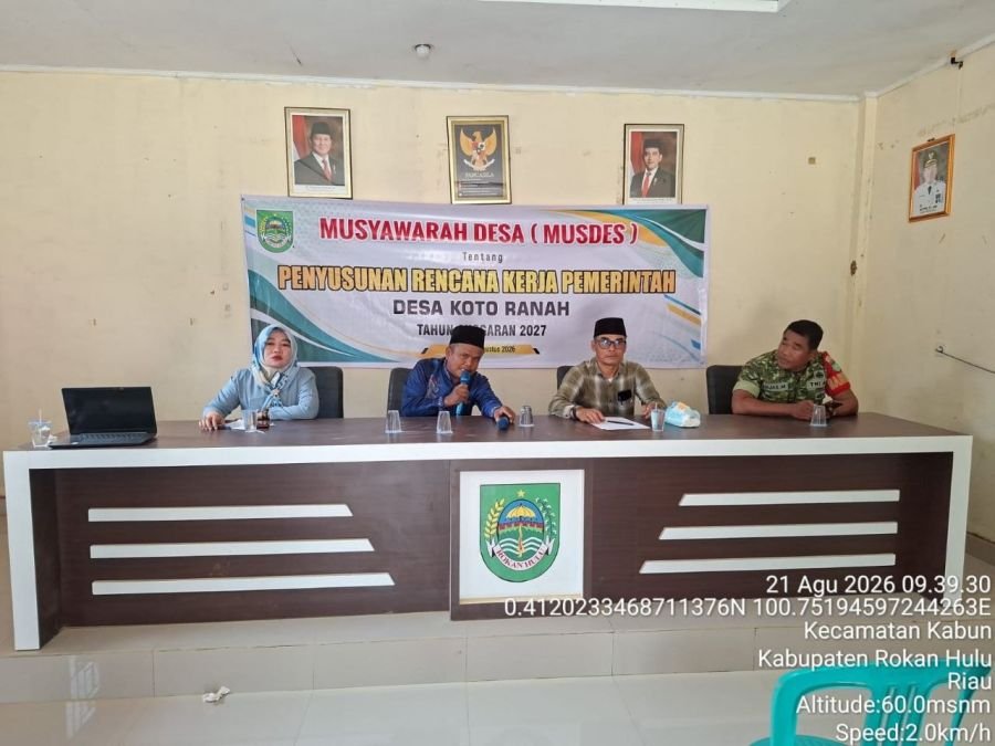 Kawal Pembangunan Daerah, Babinsa Koramil 08/TDN Hadiri Musdes RKPDes Koto Ranah 2027