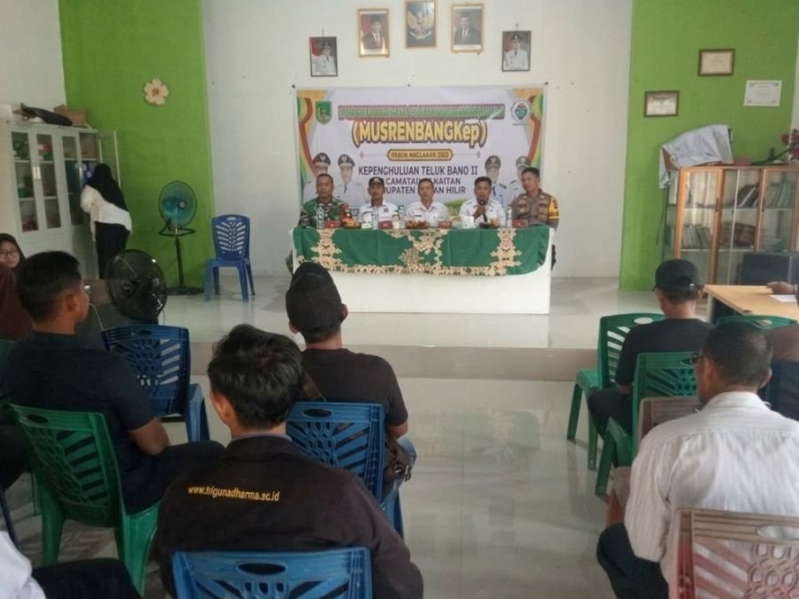 Kawal Pembangunan Desa, Babinsa Koramil 01/Bangko Hadiri Musrenbang Kep Teluk Bano II