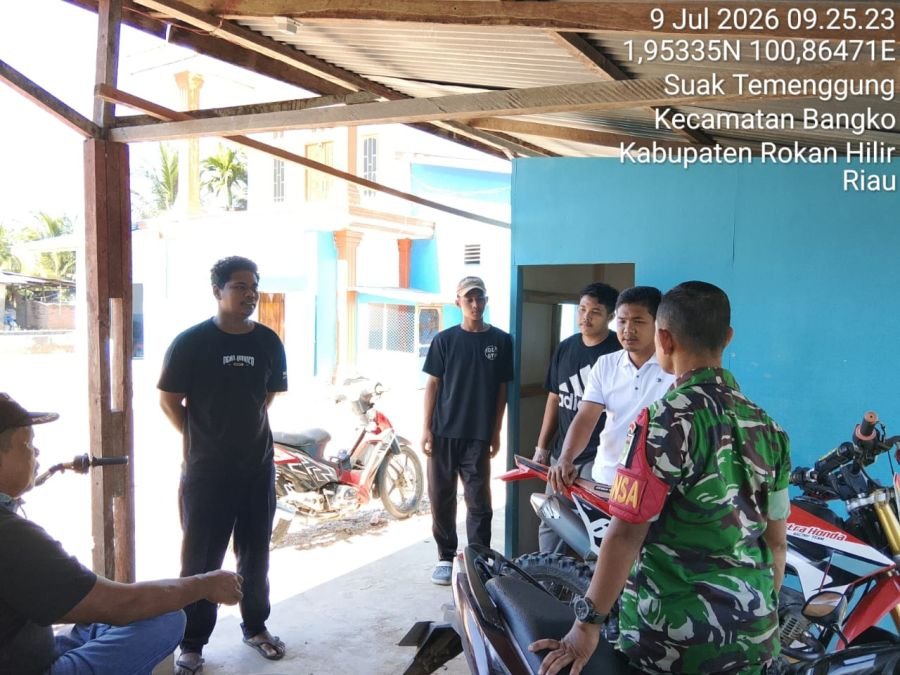 Kawal Program Prabowo, Babinsa Bangko Cek Kesiapan Dapur SPPG Suak Temenggung
