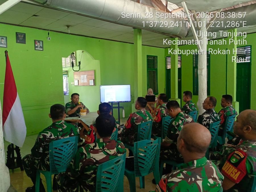 Kegiatan apel pagi personel Koramil 02/TP dan dilanjutkan Jam Komandan