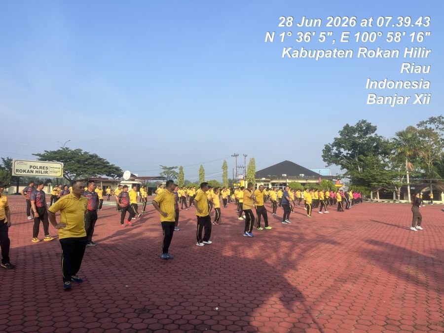 kegiatan Olahraga bersama TNI-Polri dalam rangka HUT BHAYANGKARA ke-80 tahun 2026 Di Polres Rohil
