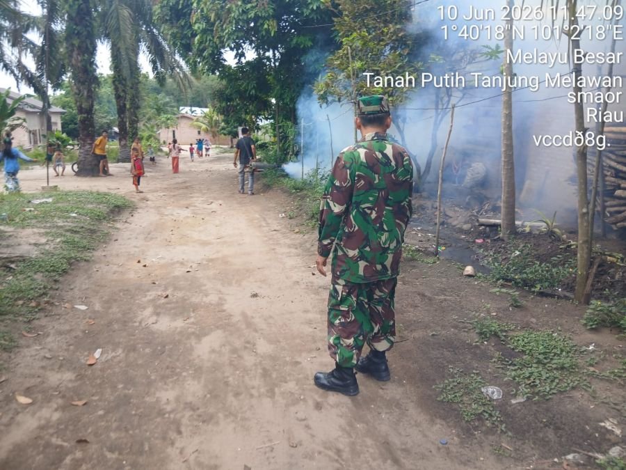 Kegiatan Pendampingan Fogging di Kelurahan Melayu Besar Kota, kec. tptm, kab. rohil