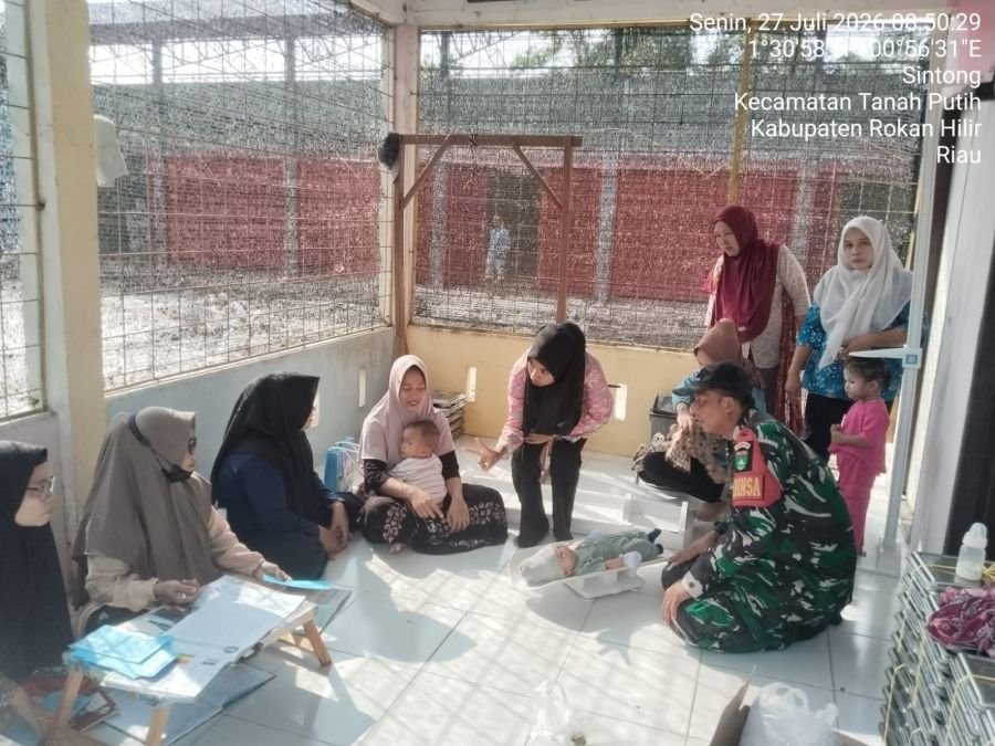 Kegiatan Pendampingan Posyandu(Stunting) di Wilayah Koramil 0321-02/TP.