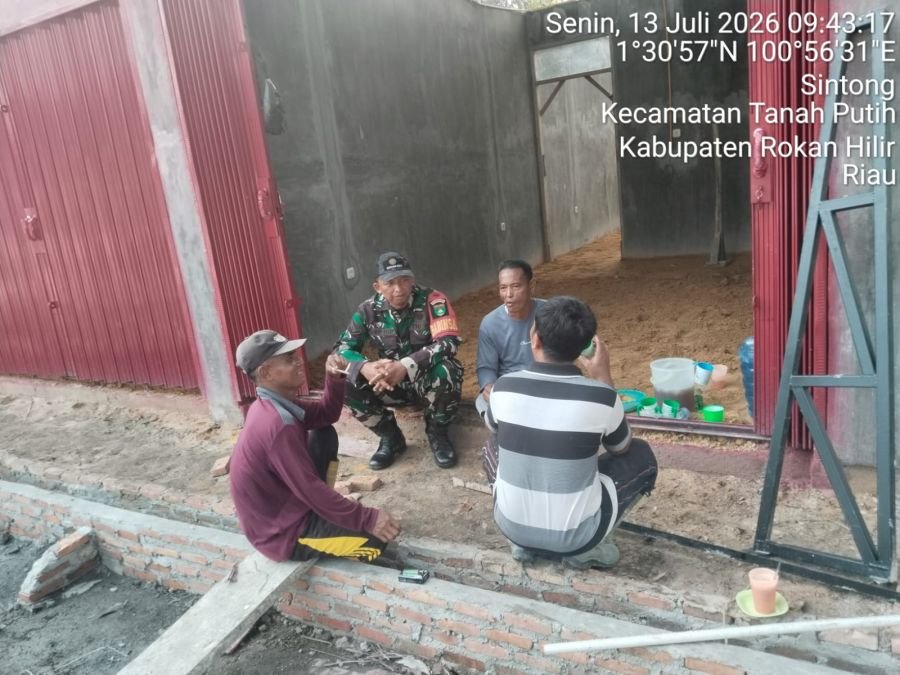 kegiatan pengecekan pengerjaan KDKMP di Kepenghuluan Sintong bakti