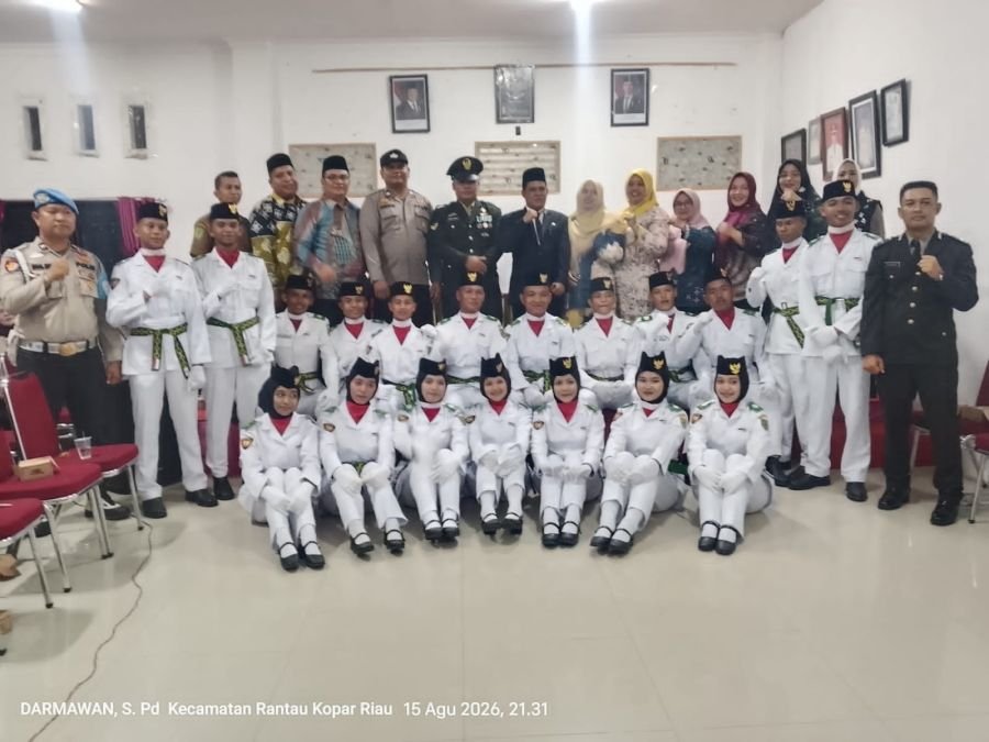 Kegiatan Upacara Pengukuhan Pasukan Pengibaran Bendera Dalam Rangka Hari Kemerdekaan RI Ke 81