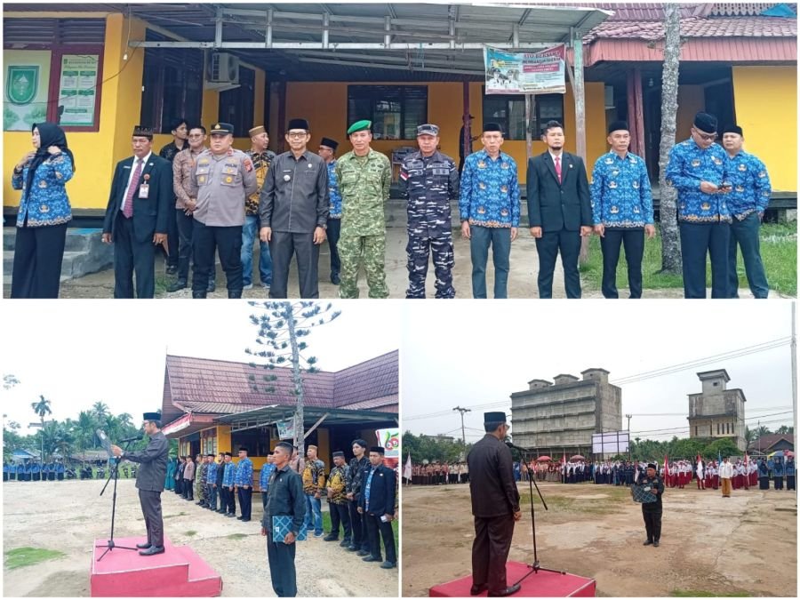 Khidmat! Peringatan Upacara Sumpah Pemuda ke-98, Pelltu Nofiandi Turut Hadir Bersama Forkopimcam