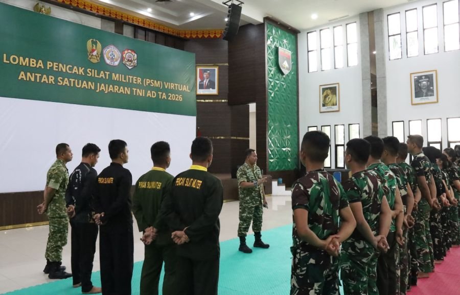 Kodam XIX Tuanku Tambusai Matangkan Atlet Pencak Silat Militer Jelang Lomba Virtual TNI AD