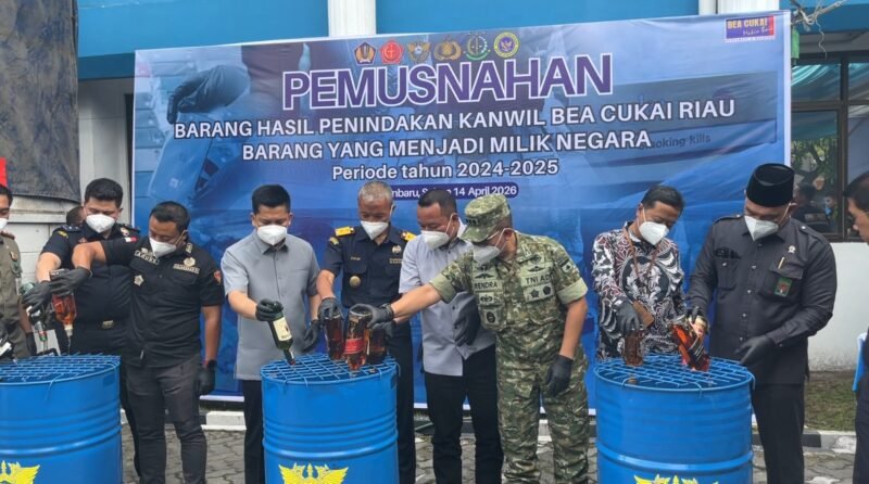 Kodam XIX/TT Dukung Pemusnahan Barang Ilegal Senilai Rp44,8 Miliar