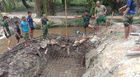 Kodim 0301/Pekanbaru Fokus Bangun Sarana Penghubung Antar wilayah